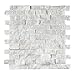 Italian White Carrara Split Face 1x2 Mosaic Tile for Kitchen Backsplash, Wall tile