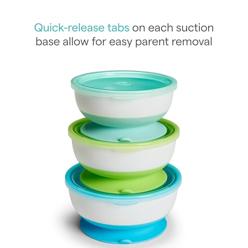 Munchkin Stay Put Suction Bowls with Lids — 3-Pack — view 3