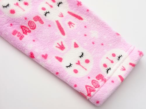 Image of Girls Soft Fleece Robes Plush Hooded Bathrobes Sleepwear for Kids 2-16 Years
