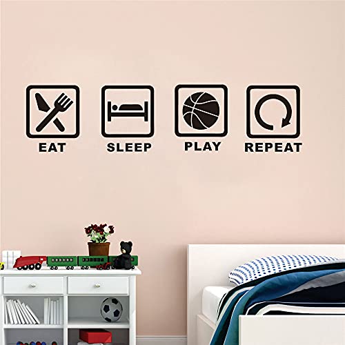 Vinilo deportivo decorativo para pared con diseño baloncesto miniatura 5