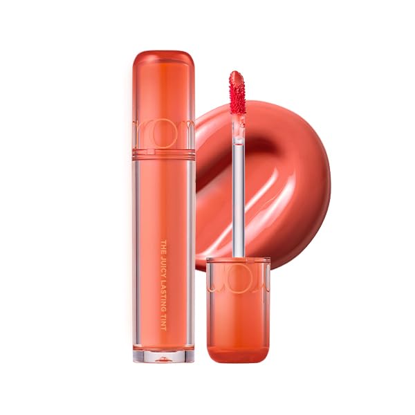 rom&nd THE JUICY LASTING TINT 11 Papaya Jam Nude Orange Coral | Long-Wearing Lip Gloss for Plump, Radiant Lips | Non-Sticky & Hydrating Shine
