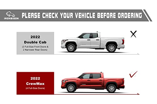 Estribos para Toyota Tundra CrewMax 2022-2026, negros miniatura 3