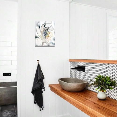 Impression sur toile aux lignes modernes design argenté esthétique et abstrait