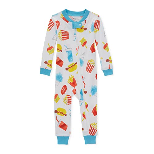 Image of Burt's Bees Baby Baby Boys' Pajamas, Zip-Front Non-Slip Unisex Footed Sleeper Pjs, Organic Cotton