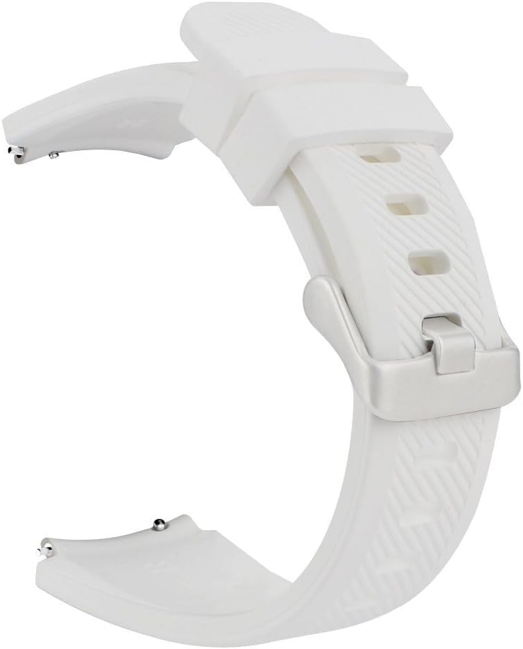 MroTech Compatibile per Huawei Watch 2 Classic/GT/GT2/GT Active/Elegant 22  mm Cinturino 22mm Silicone Band Compatibile per Samsung Gear S3 Frontier/ Classic/Galaxy Watch 46mm -Sport Bianca : Amazon.it: Elettronica