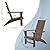 Psilvam Modern Adirondack Chair, Oversized Poly Lumber Fire Pit Chair, 350 Lbs Support Patio Chairs for Garden, Weather Resistant Adirondack Chair Looks Like Real Wood (Brown)