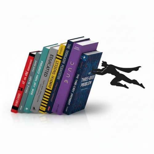 Superhero Book Ends | Illusion Metal Bookends for Desk | Book Hol...