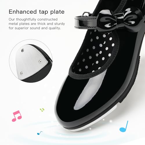 Stelle Girls Tap Shoes Toddler Dance Shoes PU Leather Easy Strap(Toddler/Little Kid/Big Kid)3
