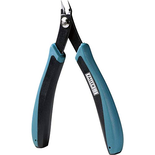 FALLER Spezial-Seitenschneider I Drahtschneider I Modellbau Werkzeug I Mini Seitenschneider zum gratfreien Abtrennen von Spurweiten H0, N, TT, Z