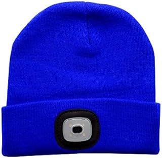FJROnline Unisex Light Up Beanie Hat Headlamps Bright LED Rechargeable Winter Warm Knit Cap for Men, Women, Hunting, Camping, Grilling