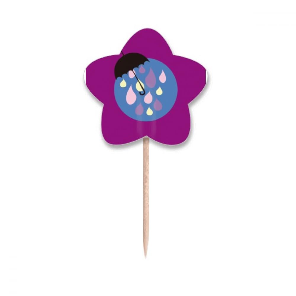 Nuage pluie drip weather cure-dents drapeaux pour embellir un buffet de fête sans effort