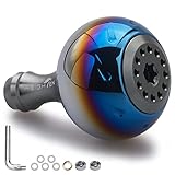 HEIGHTEN 30mm リール ハンドル ノブ 14.5g シマノ ダイワ 通用 (Shimano Type A) (Daiwa Type S)用 Aurora Series (ガンメタル) (347)