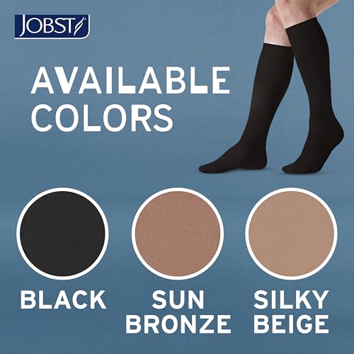 Image of JOBST ACTIVA Opaque 15-20 mmHg Compression Socks Thigh High Closed Toe