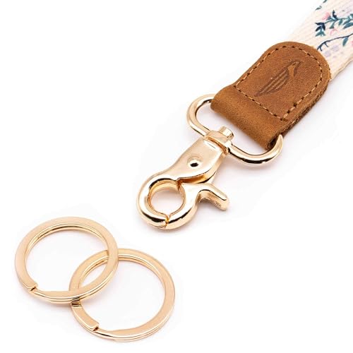 Image of POCKT Keychain Wristlet for Women and Men, Cute Wrist Lanyard for Keys, Short Key Chain Strap for Car Keys, Wallet, ID Badge & Phone | Bloom