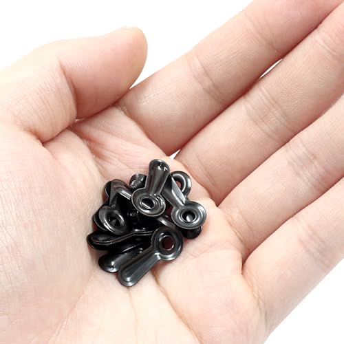 Image of BokWin 120 Pcs Picture Frame Turn Button Set Picture Frame Backing Clips and 120 Pcs Screws for Hanging Photos Pictures(Black)
