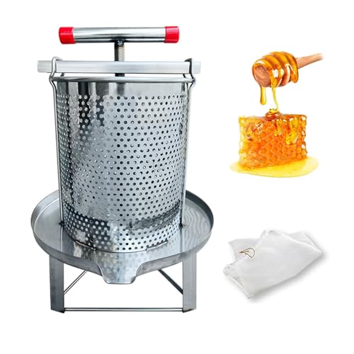 蜂蜜圧搾機 蜂蜜ジューサー 分離器 絞り器 ステンレス鋼製 蜜を絞り器 養蜂器具 抽出器 はちみつ ジューサー 手動 圧搾機 野菜脱水機 分離/野菜脱水/果物絞り/漢方薬濾過 取り外し可能で洗濯可能 通常タイプ