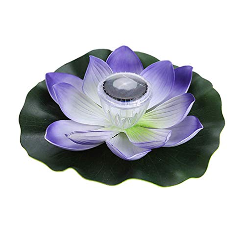 Preisvergleich Produktbild SOLUSTRE Schwimmende Lotus Laterne Solarleuchte Lotus Künstliche Lotusblüte LED Teichleuchte Schwimmlichter Pool Aquarium Teich Garten Festival Weihnachten Erntedankfest Dekoration Zufällige Farbe