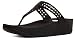 FitFlop Women's Carmel Toe-Post Suede Dress Sandal, All Black, 8 M US