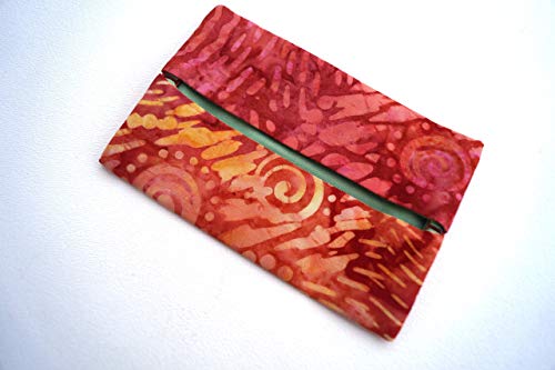 Bright Orange Fabric Pocket Travel Tissue Holder