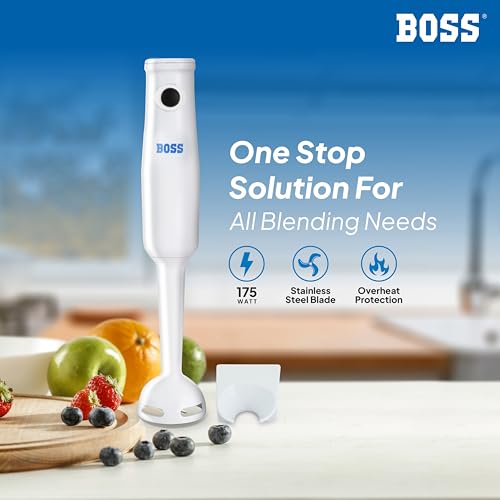 Image of BOSS Classic Hand Blender 175W with Variable Speed & 2 Year Warranty | White