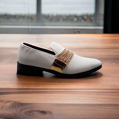 Jazame Men's Sparkle Smoking Moccasin Slip On Round Toe Formal Loafers Dress Shoes - Dress Shoes for Men, Loafers Men, Dress Shoes2