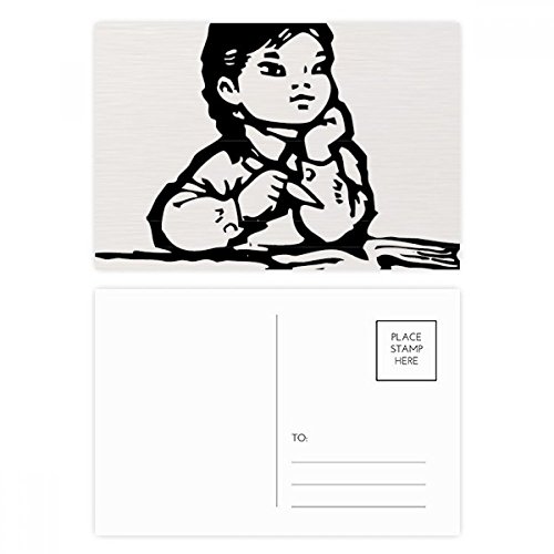Tableau noir dessin patriotisme cartes postales anniversaire et merci 20pcs