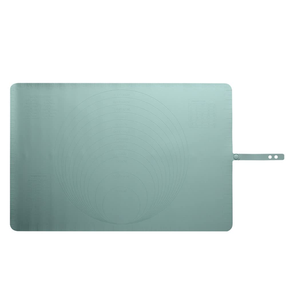 Alfombrillas De Silicona para La Cocina para Hornear Pequeñas, Resistentes Al Calor, No Se Pegan A La Masa con Medidas, No Resbalan, para Hacer Galletas,Pan Y Pastelería,Verde