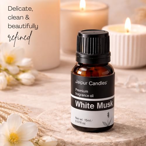 Image of Fragrance Oil | 15 ml | Aroma Oil for Home Fragrance | Best for Aromatherapy | Use in Diffusers, Candles, Air Fresheners (15ML, White Musk)