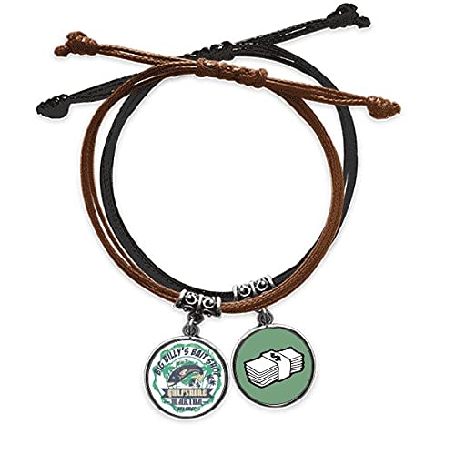 Pulsera de cuero pez tropical Coco cadena de mano para tus días de playa y verano