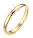 2mm Women's Tungsten Carbide Plain Band Engagement Wedding Ring,Gold Plated,Size 9
