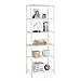 Produktbild LANGRIA Regal 6 Ablage Standregal Schraubregal Moderne Haushaltsregal mit 5 Haken, 66,1 lbs Kapazität (Weiß)