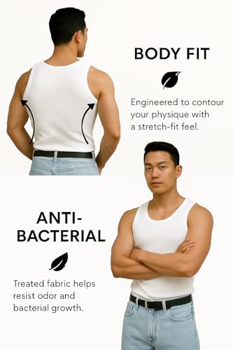 Image of Rockwell Men's Premium Cotton Vest - Sleeveless Gym Undershirt | Breathable, Stretchable & Skin-Friendly Innerwear for Everyday Comfort | 002