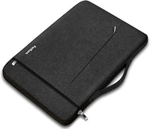 Ferkurn Laptop Sleeve Case 12 Inch Compatible with 12.3" Surface Pro 9/8/X/7+/7/6/5/4/3/2/1, 12.4 Inch Surface Laptop Go, MacBook Air 11, MacBook 12, Waterproof Slim Tablet Cover with Handle,Black