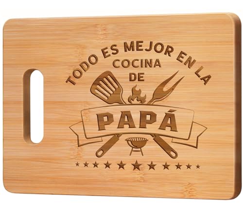 Presente Dia do Pai, presentes originais de aniversário pai pai, tábua cortar bambu esculpido