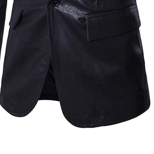 Blazer de cuero sintético para hombre miniatura 6