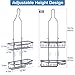 Joqixon Shower Caddy, Upgraded Extended Length Shower Caddy Over Showerhead No Blocking to Showerhead, Rustproof Bathroom Organizers and Storage with Hooks Shampoo Soap Holder, Large Hanging Caddy