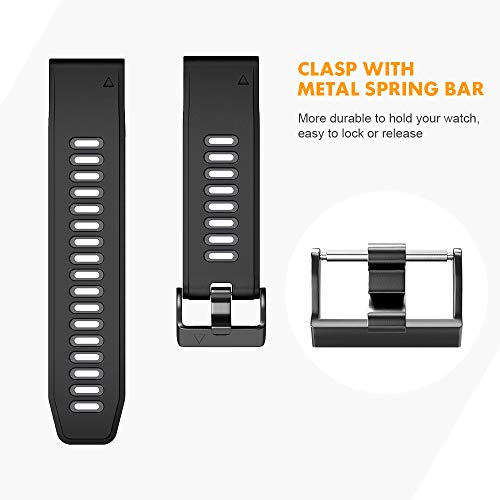 Correa de silicona compatible con Fenix 6S Pro miniatura 4