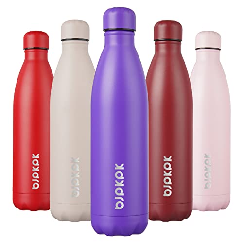 Image of BJPKPK 25 oz Insulated Water Bottle, Stainless Steel Flask, Leak Proof
