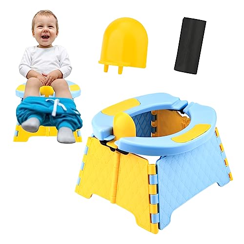 Esonto Portable Potty, Suitable For Around 3 Years Old Portable Potty For Toddler Travel, Stroller Mobile Folding Toilet, Outdoor Potty Seat (Blue) #TOP24