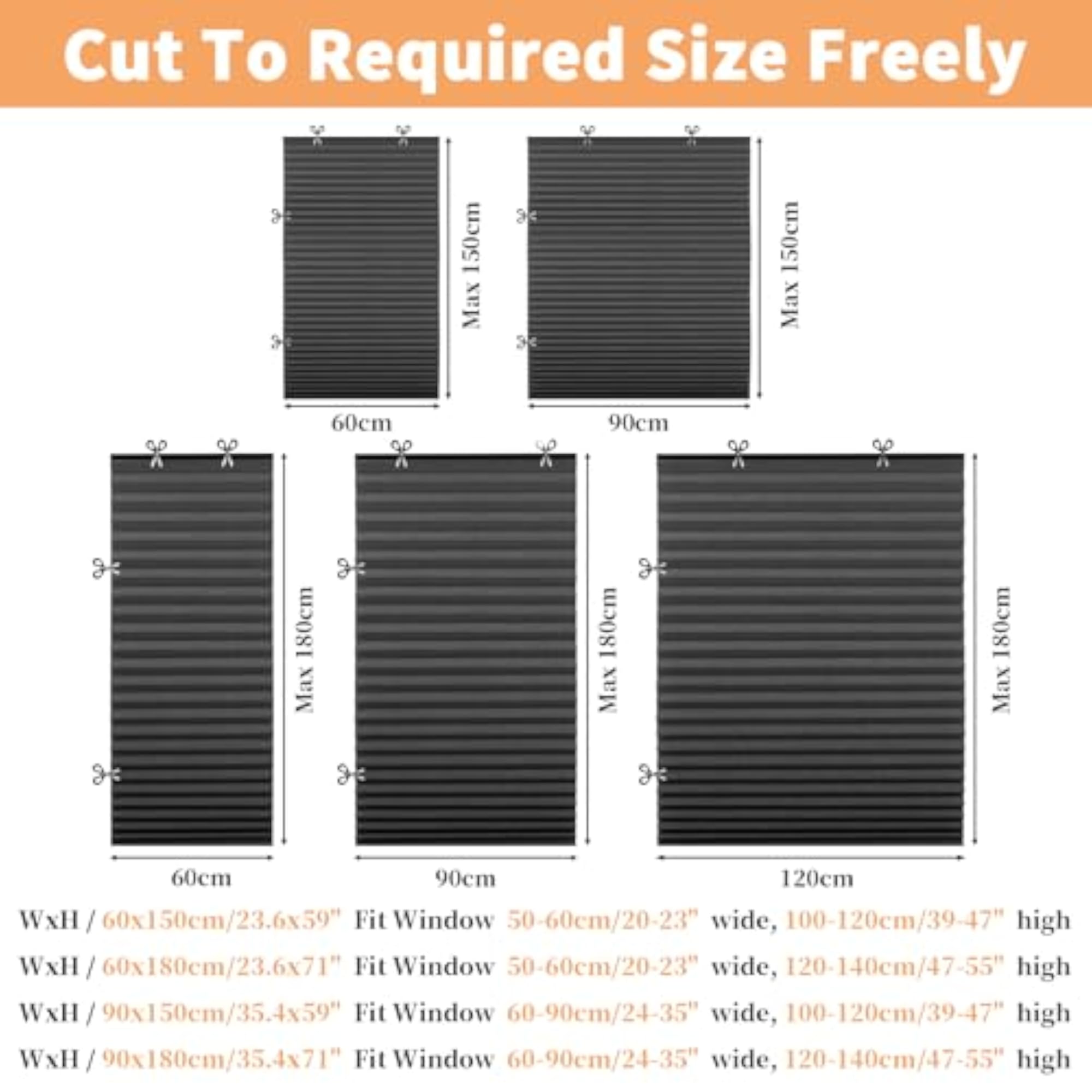 Stick on Blinds Windows, No Drill Instant Temporary Curtains