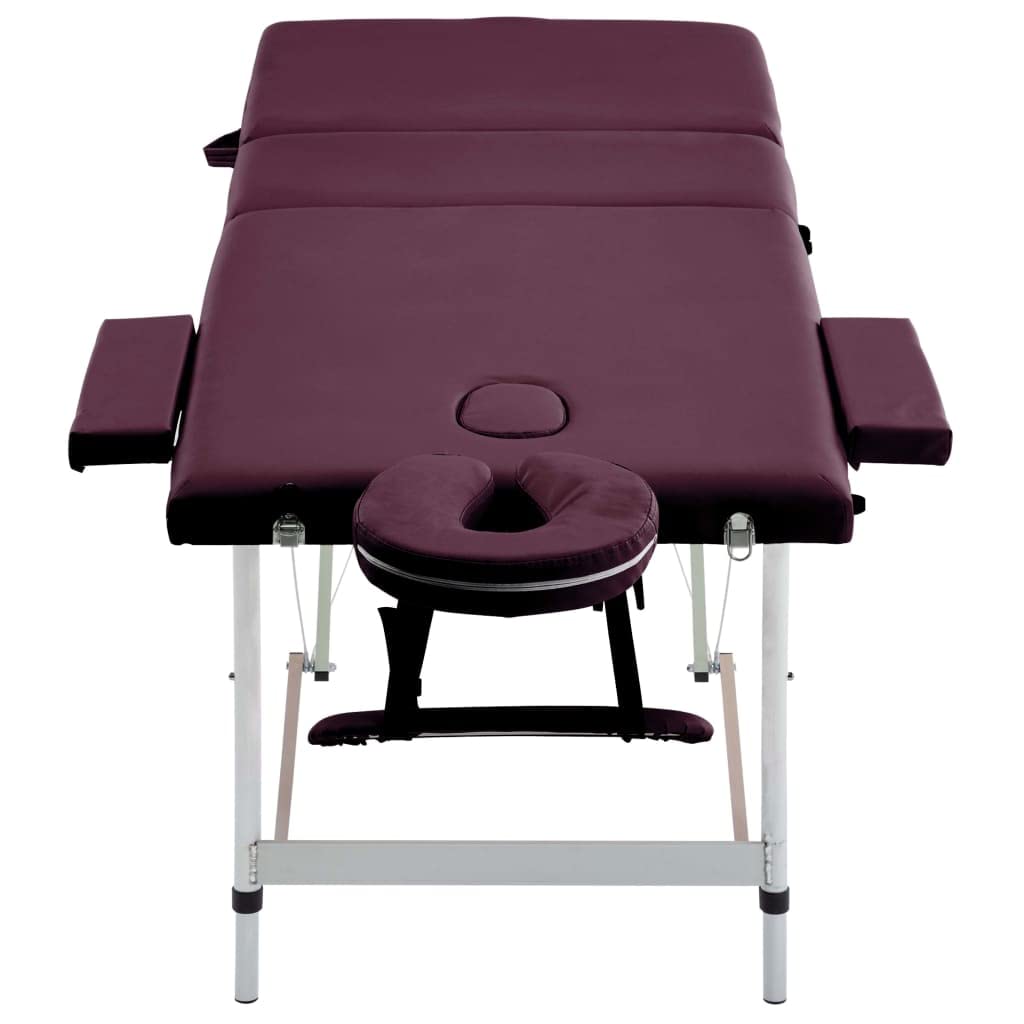 Table de Massage Pliable 3 Zones Aluminium Violet vin,Santé & beauté,Hygiène personnelle,Massage & Relaxation,Tables de Massage,17.05 kg-110199