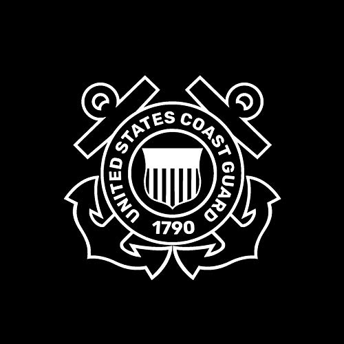 Coast Guard Symbol Anchors Logo NOK Decal Vinyl Sticker |Cars Trucks Vans Walls Laptop|White|5.0 x 4.7 in|NOK1306