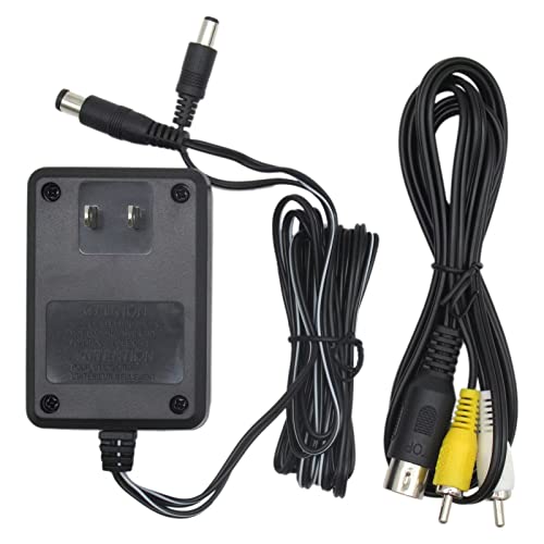Audio/Video Cables And Ac Power Cord Bundle For Sega Genesis 1 Model 1601 (Black) #TOP2