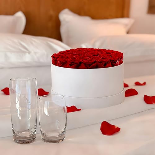 27 Forever Roses in Luxury White Box, Eternal Real Roses Birthday Gifts for Women, Preserved Flowers for Delivery Prime, Anniversary, Valentine's Day, Mothers Day for Mom (Red) - Image 4