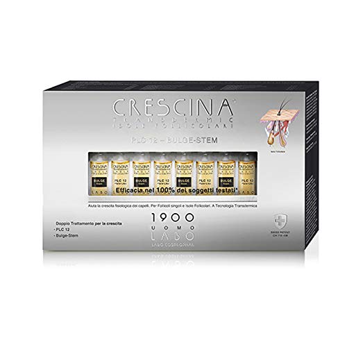 Crescina Transdermic Plc 12 Bulge Stem Anti Hair Loss Treatment 1900 Man 20 (10+10) Vials