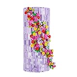 Diseño: utiliza piezas transparentes para lograr el efecto de un jarrón transparente, con diferentes flores y plantas decoradas con un aspecto fuerte