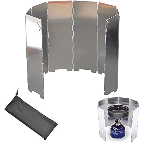 1 Stücke Aluminium Windschutzscheibe,Camping Windschutzscheibe Cover