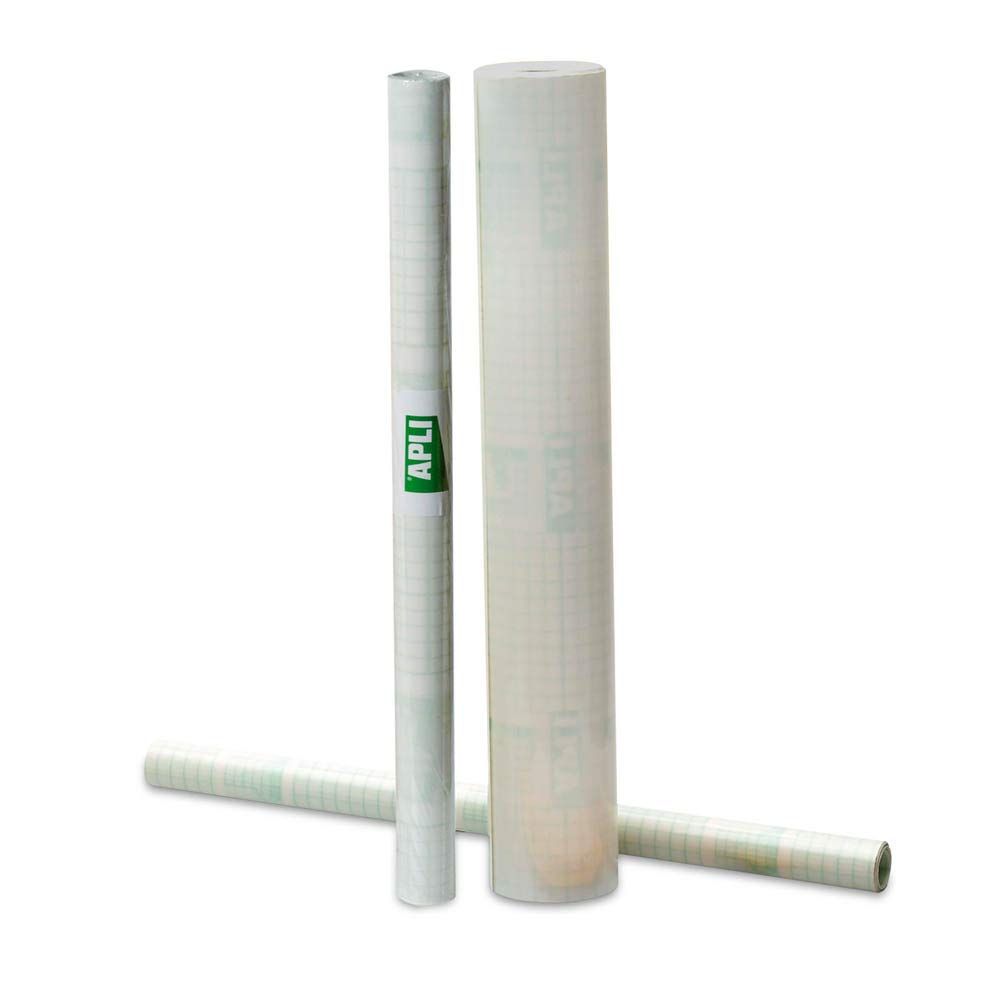 APLI 261 - Forro de libros de polipropileno transparente en rollo, con adhesivo reposicionable. 50 µ 1,5 x 0,33 m. Sistema easy peel