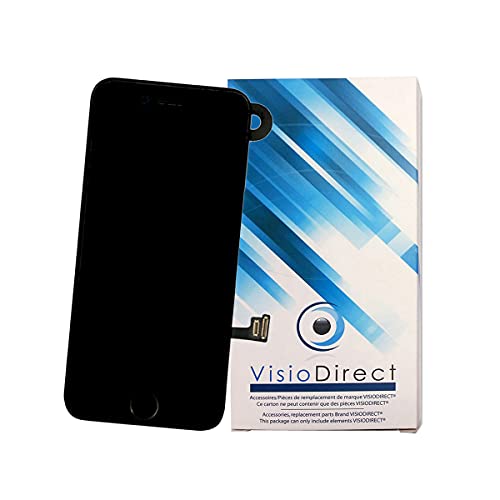 Visiodirect Ecran Complet Compatible avec Iphone SE 2020 Noir (avec nappes et Bouton Home)