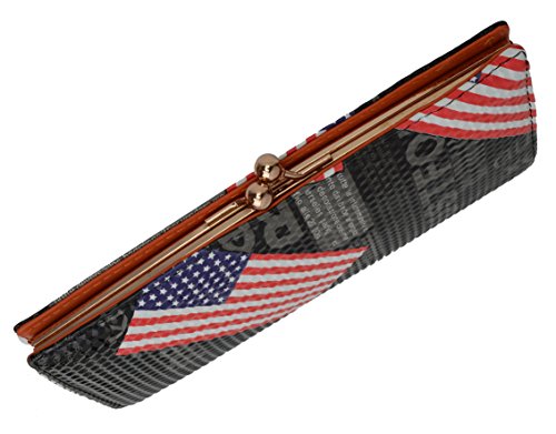 MARSHAL New USA Flag Pattern Kiss Lock Closure Ladies Wallet4